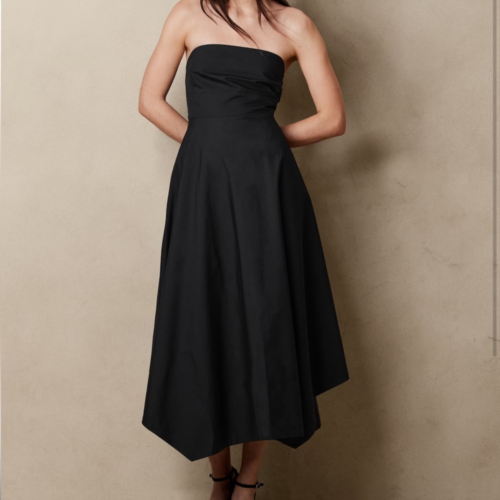 Banana Republic Asymmetrical-Hem Midi Dress